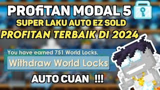 Modal 5DL Profit Gampang 🔥 High Demand Auto Cuan Banyak 💰  Growtopia Profit [upl. by Will365]