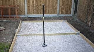 How to make a concrete shed base [upl. by Eleirbag]