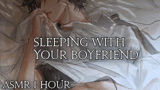 ASMR Boyfriend Falling Asleep Together 1 Hour Breathing Rain Cuddles Sleep Aid Roleplay [upl. by Faline]