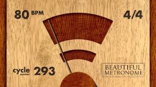 80 BPM 44 Wood Metronome HD [upl. by Pamela867]