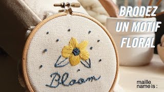 Broder un motif floral Broderie [upl. by Christin]