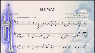 My Way Frank Sinatra  Bb Trumpet Sheet Music [upl. by Nairehs]