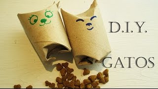 JUGUETES CASEROS PARA GATOS Dispensador de COMIDA ★ PetDarling Juguetes 1 [upl. by Geer]