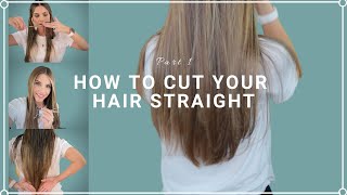 How To Trim Hair Straight Across At Home [upl. by Iramat129]