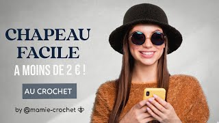 Comment faire UN CHAPEAU DEBUTANTE AU CROCHET TUTO pas a pas facile mamiecrochet [upl. by Nylirad]