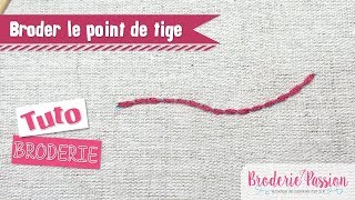 Broderie  Le point de tige [upl. by Friedland451]