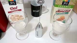 Oat Milk vs Almond Milk part 2 Frothing Test [upl. by Andromache]