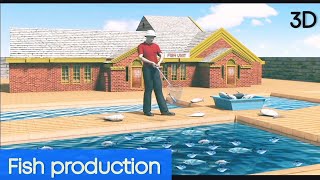 Fish production ⚡3d animation class 9 Biology [upl. by Leamiba866]