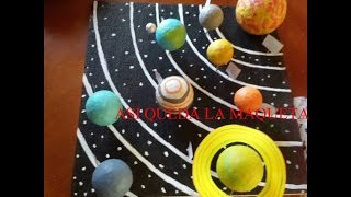 como hacer una maqueta del sistema solar How to make the solar system [upl. by Viva]