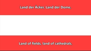 Austrian National Anthem DEEN lyrics  Österreichische Bundeshymne [upl. by Killie]