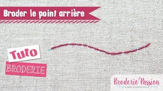 Broderie  Le point arrière [upl. by Ahseyt]