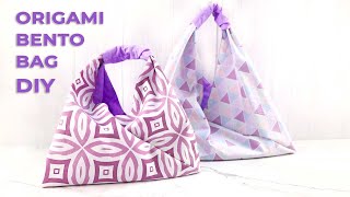 ORIGAMI BAG Tutorial  EASY Market Tote OR Bento Bag  Step By Step Instructions [upl. by Leirud96]