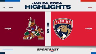 NHL Highlights  Coyotes vs Panthers  January 24 2024 [upl. by Onstad]