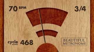 70 BPM 34 Wood Metronome HD [upl. by Dori]