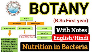 Nutrition in Bacteria  Nutritional requirements of Bacteria  BSC first year Botany  fist paper [upl. by Carny]